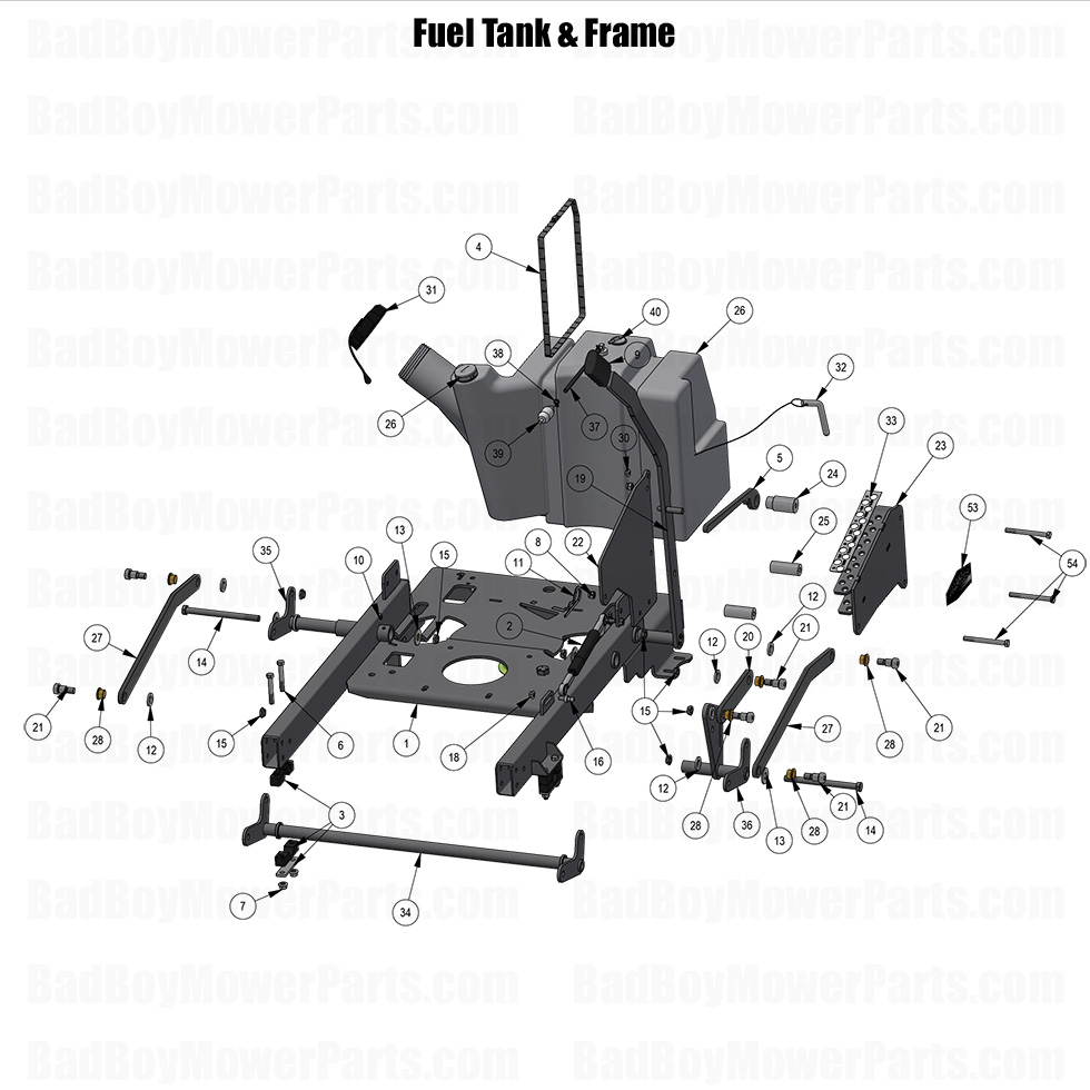 2025 Revolt (48"-61" Decks) - Fuel Tank & Frame